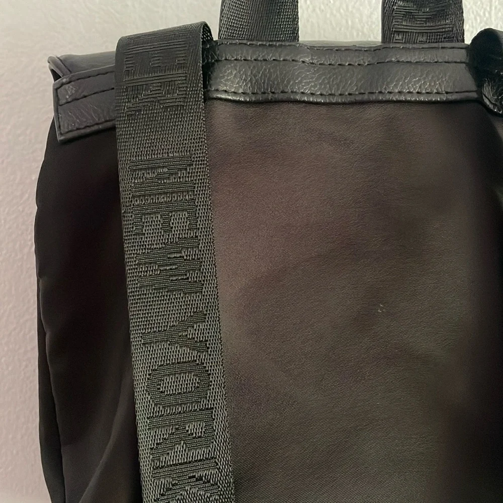 Botkier Mini Nylon and Leather Black Backpack